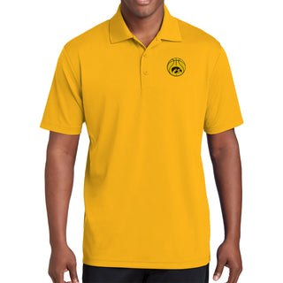 Iowa Basketball Outline LC EMB Polo - Gold