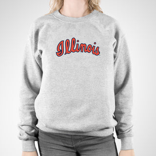 Illinois Script Logo Crewneck Sweatshirt