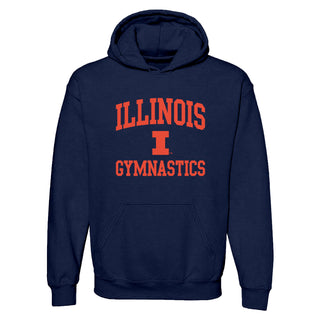 Illinois Arch Logo Gymnastics Hoodie - Navy