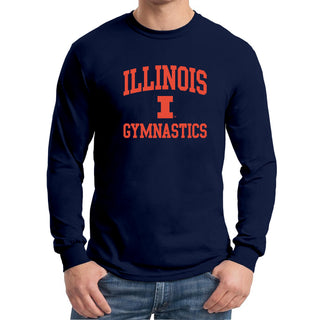 Illinois Arch Logo Gymnastics Long Sleeve - Navy