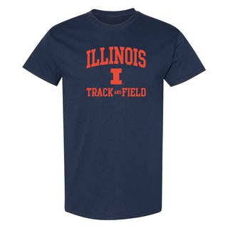 Illinois Arch Logo Track & Field T-Shirt - Navy