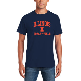 Illinois Arch Logo Track & Field T-Shirt - Navy