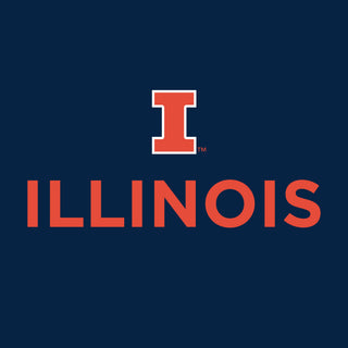 University of Illinois Fighting Illini Institutional Logo Cotton Long Sleeve T-Shirt - Navy