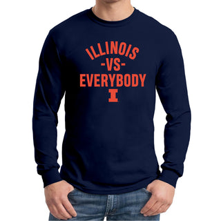 Illinois Vs Everybody Long Sleeve - Navy