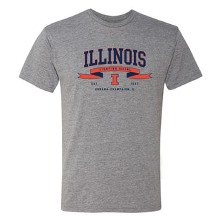 Illinois Ribbon Flight NLA Triblend T-Shirt - Premium Heather