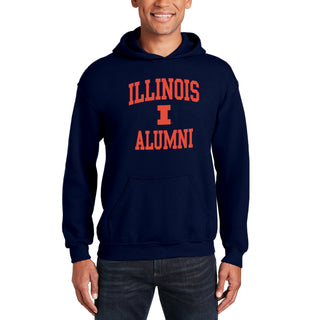 Illinois Arch Logo Alumni Hoodie - Navy