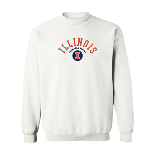 Illinois Old School Slam JA BTB Fleece Crewneck - White