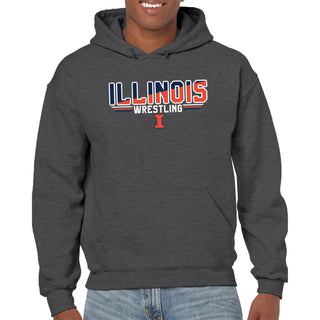 Illinois Wrestling Top Flight Hoodie - Dark Heather