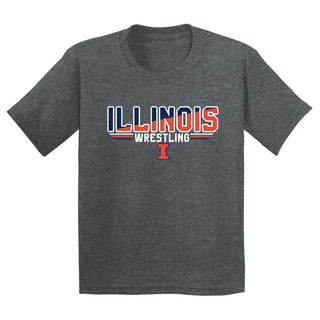 Illinois Wrestling Top Flight Youth T-Shirt - Dark Heather