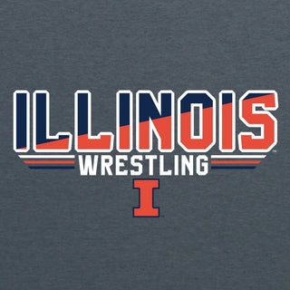 Illinois Wrestling Top Flight Long Sleeve T-Shirt - Dark Heather