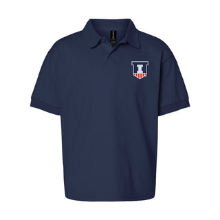 Illinois Badge Logo EMB Youth Dryblend Jersey Polo