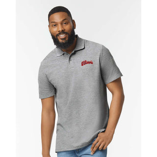 Illinois Script EMB Softstyle Pique Polo
