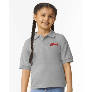 Illinois Script EMB Youth Dryblend Jersey Polo