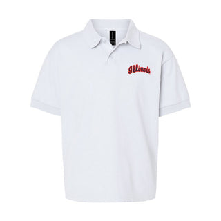 Illinois Script EMB Youth Dryblend Jersey Polo