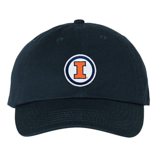 Illinois Circle Logo Patch Adult Bio-Washed Classic Dad Hat