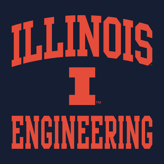Illinois Arch Logo Engineering T-Shirt - Navy