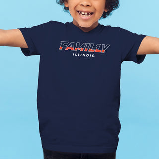 Illinois FAMILLY Youth T-Shirt - Navy