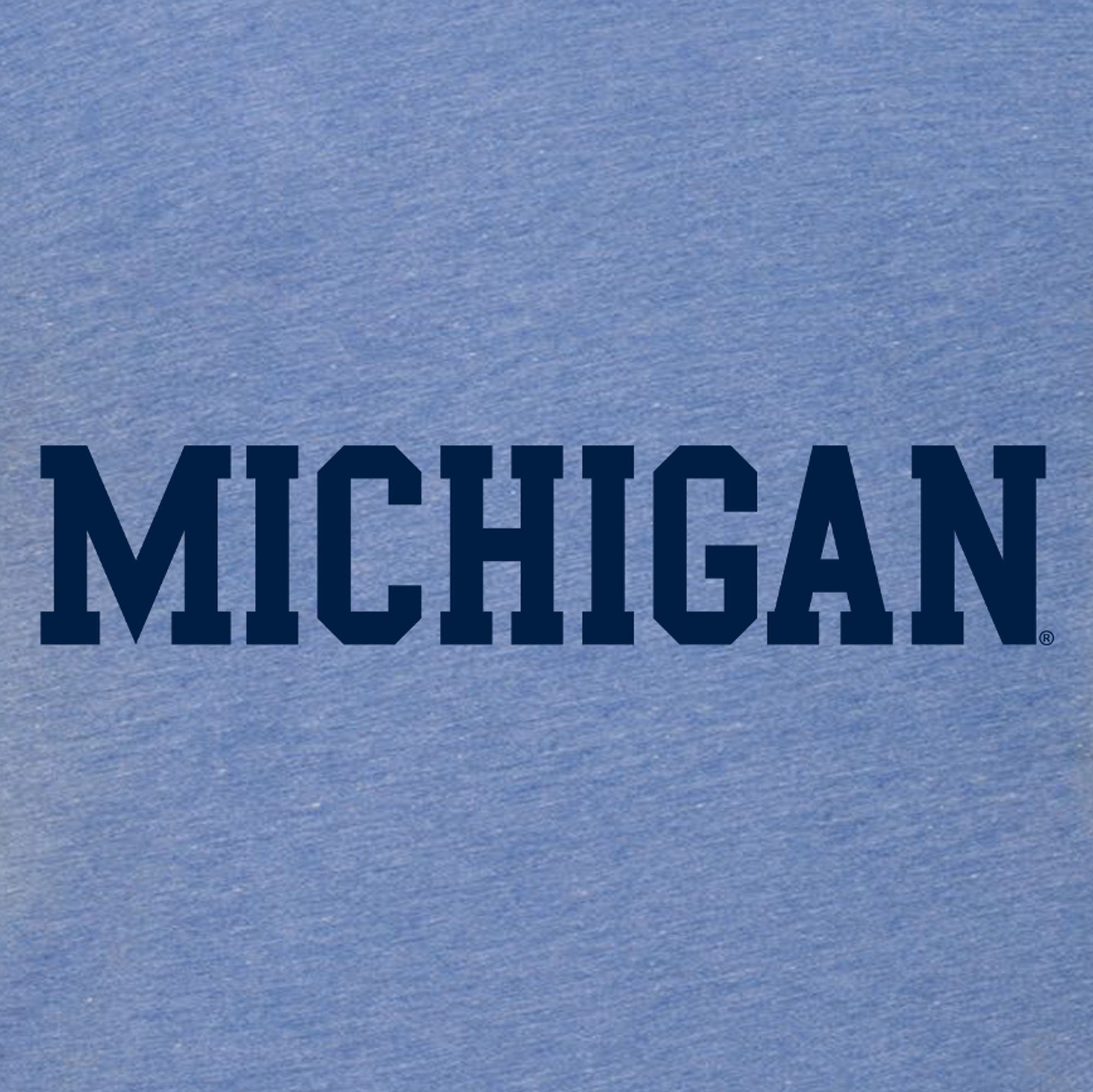 Block Michigan Youth Triblend T-Shirt - Blue Triblend