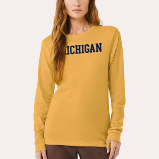 UGP Block Michigan CVC Long Sleeve - Heather Yellow Gold