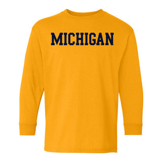 Michigan Basic Block Youth Long Sleeve