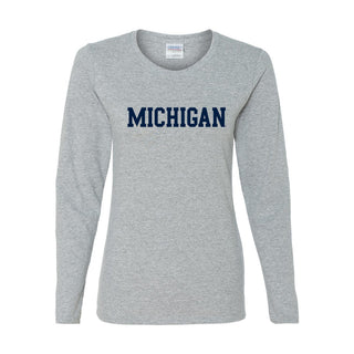 Michigan Basic Block Womens Long Sleeve