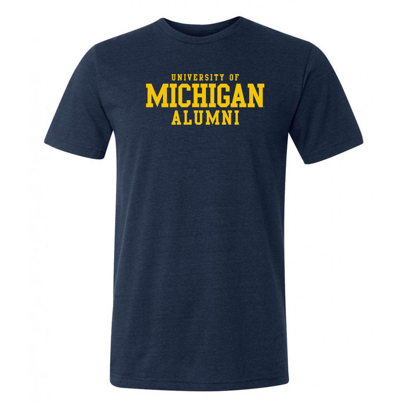 Michigan Block Alumni II Triblend T-Shirt - Solid Navy