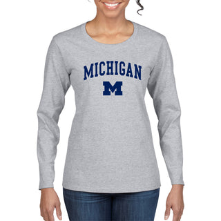 Michigan Arch Logo Womens Long Sleeve