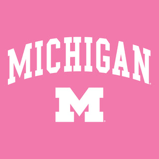 Michigan Arch Logo T-Shirt - Azalea
