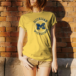 Michigan Distressed Circle Logo T-Shirt