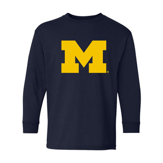 Michigan Primary Logo Youth Long Sleeve