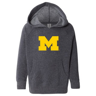 Michigan Block M Toddler Special Blend Raglan Hoodie - Midnight Navy