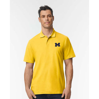 Michigan Block M EMB Softstyle Pique Polo