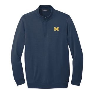Michigan Block M EMB TravisMathew Newport 1/4-Zip Fleece - Blue Nights