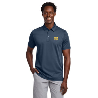 Michigan Block M EMB TravisMathew Bayfront Solid Polo - Insignia Blue
