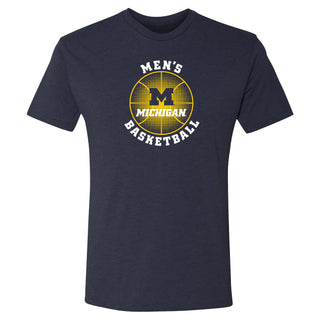 Michigan Men's Basketball Phase NLA Triblend T-Shirt - Vintage Navy