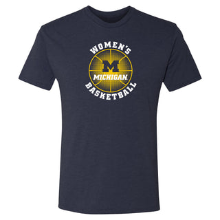 Michigan Wolverines Women's Basketball Phase NLA Triblend T-Shirt - Vintage Navy