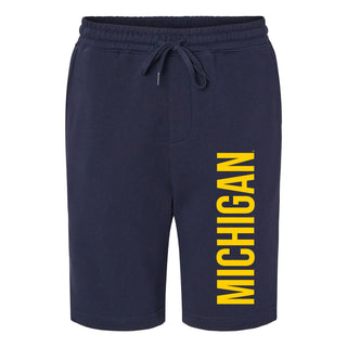 Michigan Super Block Midweight Fleece Shorts - Classic Navy