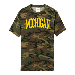 Michigan Mega Arch Camo T-Shirt - Military Camo