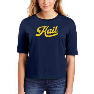 Hail Script Women's VIT Boxy Tee - New Navy