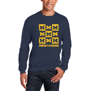 Michigan Checkerbox JA BTB Fleece Crewneck
