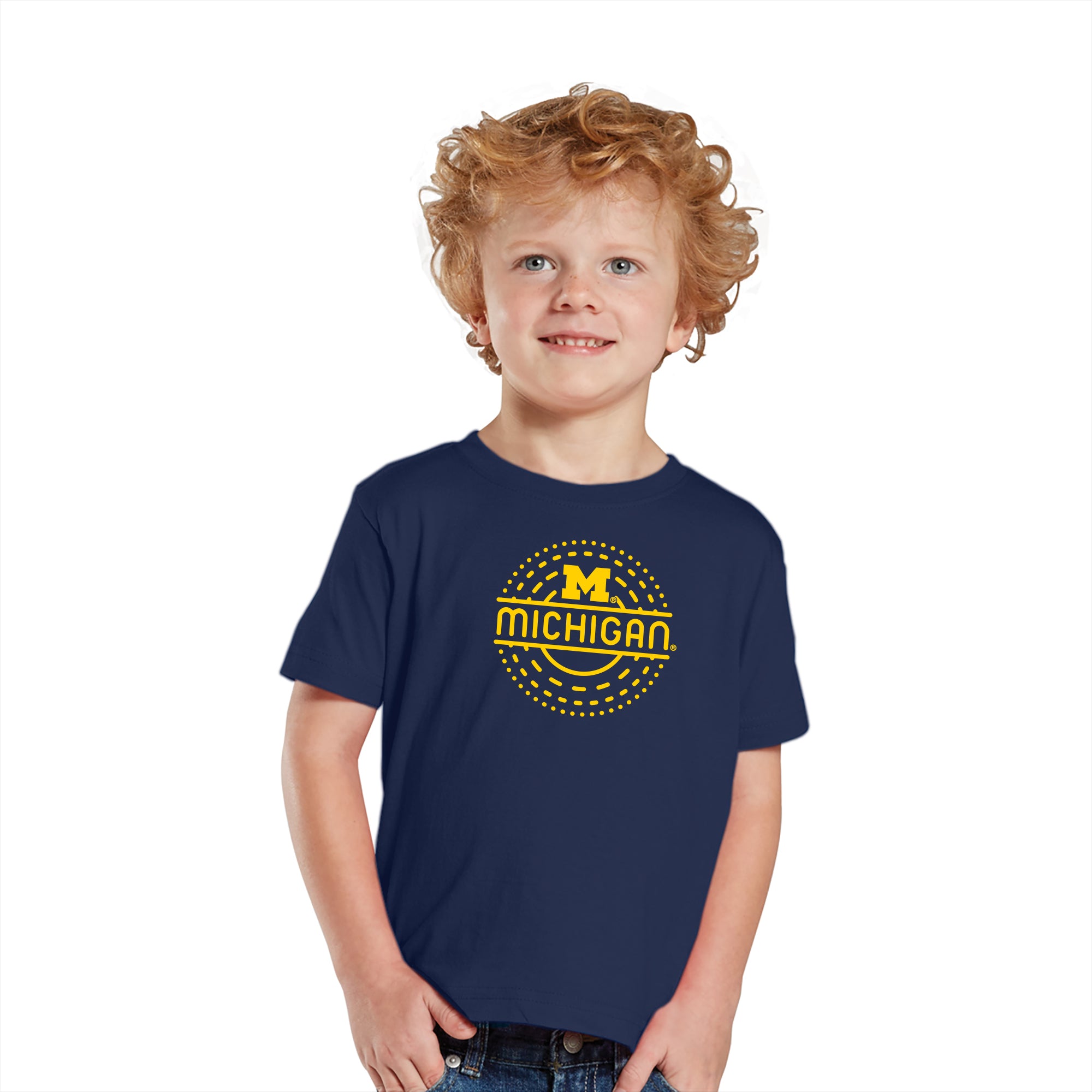 Michigan Sunny Circle Toddler T-Shirt - Navy