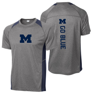 Michigan Novamentum Colorblock Contender T-Shirt - Vtg Heather/Navy