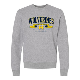 Michigan Ribbon Flight JA BTB Crewneck - Oxford