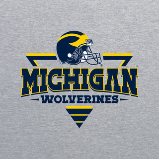 MIchigan Football Triangle AA Jersey Long Sleeve Tee - Heather Grey