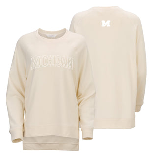 Michigan Tonal Arch Womens Harlow Pullover - Natural