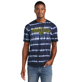 Michigan Archetypal Allover Stripe Tie-Dye T-Shirt - Navy/White