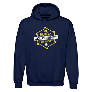 Michigan Wolverines Field Hockey Hex Hoodie - Navy