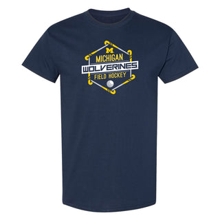 Michigan Wolverines Field Hockey Hex T-Shirt - Navy