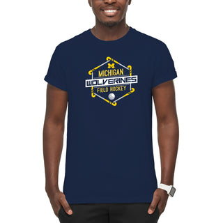 Michigan Wolverines Field Hockey Hex T-Shirt - Navy