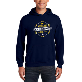 Michigan Wolverines Golf Hex Hoodie - Navy